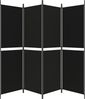 vidaXL 4-tlg. Paravent Schwarz 200x180 cm Stoff 350217 Bild 5