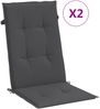 vidaXL Hochlehner-Auflagen 2 Stk. Melange Anthrazit 120x50x4 cm Stoff 4002409 Bild 2