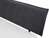 Möbel-Eins CURBY Kufenbett mit Polster-Kopfteil, Material Massivholz, rustikale Altholzoptik, Fichte, Kufen schwarz natur 160x220 cm Stoff Anthrazit ohne Steppung Bild 4
