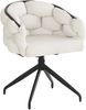 Esszimmerstuhl 2er-Set, Samt mit 360°-Drehfunktion, 45x44x77,5 cm, Beige Bild 4