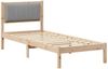 vidaXL Bettgestell mit gepolstertem Kopfteil Hellgrau 75 x 190 cm 878299 Bild 2
