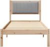 vidaXL Bettgestell mit gepolstertem Kopfteil Hellgrau 75 x 190 cm 878299 Bild 5