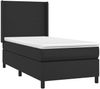 vidaXL Polsterbett mit Matratze & LED Schwarz 90x190 cm Kunstleder [3139235] Bild 4