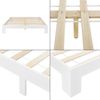 Holzbett Raisio 140x200 cm mit Lattenrost Weiß en. casa Bild 4