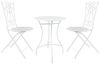 HTI-Living Garten-Essgruppe Bistro Set mit Tisch und 2 Stühlen Metall Creme Balkon Terrasse, (Set, 3-tlg, 1 Tisch 2 Stühle), Sitzgruppe Essgruppe Balkonset Bild 2