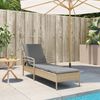 vidaXL Sonnenliege mit Auflage Beige 63x200x81 cm Poly Rattan 368302 Bild 3