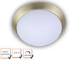 LED Deckenleuchte Deckenschale Opalglas matt Dekorring Messing matt, Ø 50cm Bild 2