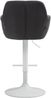 Barhocker TUBEL - Stoff Schwarz 57x59x97 cm Weiß | Barstuhl Höhenverstellbar Mit Lehne Drehbar Tresenhocker Tresenstuhl Kneipenhocker Kneipenstuhl Bild 5
