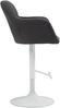 Barhocker TUBEL - Stoff Schwarz 57x59x97 cm Weiß | Barstuhl Höhenverstellbar Mit Lehne Drehbar Tresenhocker Tresenstuhl Kneipenhocker Kneipenstuhl Bild 3