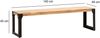 FINEBUY Essbank FB60610 Esszimmerbank Sitzbank Akazie Massivholz Industrial Holzbank (Akazie Massivholz 140 cm, Industrial Holzbank), Esszimmerbank ohne Lehne, Sitzbank Esszimmer Holz Bild 3