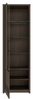 Forte EUFEMIUS Vitrine 60 65, moderner Vitrinenschrank mit dekorativer Fräsung, 1Tür, Dunkelbraun|Schwarz Eiche Holzdekor, 61,8cm breit x 198,3 cm hoch x 41,6 cm tief Bild 4