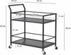 Servierwagen Metall Schwarz 79x45x83 cm mit Rollen & Bremsen Bild 4