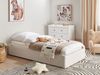 Bett mit Stauraum DINAN 90 x 200 cm Bouclé Cremeweiß Bild 3