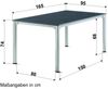 Sieger 3780-50 Exclusiv-Gartentisch schlicht und elegant, Aluminium Graphit 95 x 74 x 165 cm Bild 5