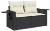 vidaXL 9-tlg. Garten-Sofagarnitur mit Kissen Schwarz Poly Rattan 3224481 Bild 4