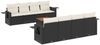 vidaXL 9-tlg. Garten-Sofagarnitur mit Kissen Schwarz Poly Rattan 3224481 Bild 2