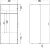 Dmora Kleiderschrank 2 Türen Alibabba, Schlafzimmermöbel, Schrank, Garderobe, 77x49 h175 cm, Weiß Bild 3
