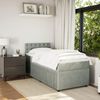 vidaXL Boxspringbett mit Matratze Hellgrau 90x200 cm Samt 3289938 Bild 4