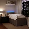 vidaXL Boxspringbett mit Matratze Hellgrau 90x200 cm Samt 3289938 Bild 5