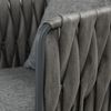 Homestyle4u Gartenmöbel Set, Poly Rattan , Grau Bild 5