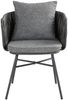 Homestyle4u Gartenmöbel Set, Poly Rattan , Grau Bild 4