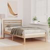vidaXL Bettrahmen mit Kopfteil Braun 75 x 190 cm Massives Kiefernholz 872272 Bild 3