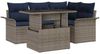 vidaXL Gartensofa-set mit Kissen 5 pcs Grau Poly-Rattan 3348281 Bild 2