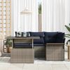 vidaXL Gartensofa-set mit Kissen 5 pcs Grau Poly-Rattan 3348281 Bild 3