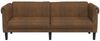 vidaXL 3-Sitzer Sofa Braun Kunstleder Wildleder-Optik 372594 Bild 4