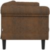 vidaXL 3-Sitzer Sofa Braun Kunstleder Wildleder-Optik 372594 Bild 5