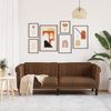vidaXL 3-Sitzer Sofa Braun Kunstleder Wildleder-Optik 372594 Bild 3