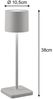 6er SET Akku LED Outdoor Tischleuchten FERNANDEZ Grau ohne Kabel, H: 38cm Bild 3