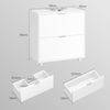 MSMASK Waschbeckenunterschrank Badezimmer Unterschrank Waschbecken mit 2 große Schubladen Badezimmerschrank mit Füßen, 30 x 60 x 60 cm, Weiß Bild 2
