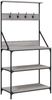 vidaXL Bäckerregal mit Haken 4 Böden Grau Sonoma Holzwerkstoff 838961 Bild 2