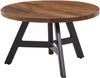 Couchtisch Rund 60x60x35cm Sheesham Massivholz Metall Modern Wohnzimmer Bild 2