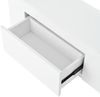 Hochglanz-Couchtisch mit LED-Beleuchtung, ausziehbarer schwarz-weißer Tischplatte,80×50×35.5 cm,Weiß+ Schwarz,modernes Design Bild 5