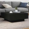 Couchtisch, Sofatisch Schwarz 80x80x31 cm Holzwerkstoff Bild 2