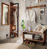 Wandgarderobe 90cm 'Metro' Altholz & Eisen Bild 3