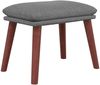 vidaXL Fußhocker Hellgrau 45 x 29,5 x 39 cm Stoff [341457] Bild 2
