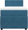 vidaXL Boxspringbett mit Matratze Blau 100x200 cm Samt 3287660 Bild 3