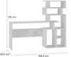 Dmora Schreibtisch Dabdelmale, Mehrzweckschreibtisch, Bürotisch für PC, Eckschreibtisch, 158x40h135 cm, Weiß Bild 4