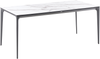 Gartentisch SOVARETO 180 cm 90 cm Marmor Optik Weißer Marmor Bild 4