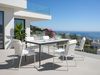 Gartentisch SOVARETO 180 cm 90 cm Marmor Optik Weißer Marmor Bild 3