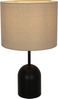 OTTO home Tischleuchte Charleen mit Leinenschirm, ohne Leuchtmittel, Leuchtmittel wechselbar, LED max. 6 Watt, Metallfuß, Textilschirm Ø 23 cm, Tischlampe, Stoff Bild 3