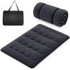 Japanische Futon Matratze mit Waschbarem Bezug &Tragetasche Tatami-Matte Schwarz 140 x 200 cm Bild 2
