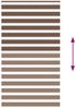 vidaXL Doppelrollo Braun 125x200 cm Stoffbreite 120,9 cm Polyester 4014370 Bild 5