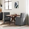 vidaXL Esszimmerstühle mit Rollen 2 pcs Dunkelgrau 57 x 67 x 95 cm 42017848 Bild 3