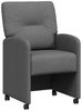 vidaXL Esszimmerstühle mit Rollen 2 pcs Dunkelgrau 57 x 67 x 95 cm 42017848 Bild 2