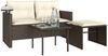 vidaXL 3-tlg. Garten-Sofagarnitur mit Kissen Braun Poly Rattan 365459 Bild 4