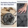 Clanmacy Hängestuhl Hängesessel mit Gestell Hängeschaukel Hängestuhl Hängekorb bis 150kg, inkl. Gestell, belastbar bis 150 kg, inkl. Sitz Polster, Stahlgestell Bild 3
